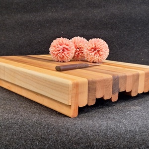 Sávos  vágódeszka  / világos vegyes (Nagy) - Meska.hu