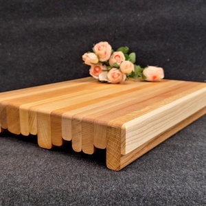 Sávos  vágódeszka  / sötét vegyes (Nagy) - otthon & életmód - konyhafelszerelés, tálalás - sütés, főzés - vágódeszka - Meska.hu