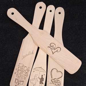 Falapát Szerelem ( 4 db /csomag), Otthon & Életmód, Konyhafelszerelés, tálalás, Sütés, főzés, Fakanál & Fakanáltartó, Gravírozás, pirográfia, MESKA