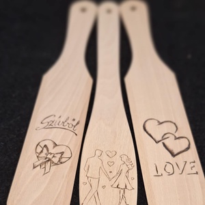 Falapát Szerelem ( 3 db /csomag) - otthon & életmód - konyhafelszerelés, tálalás - sütés, főzés - fakanál & fakanáltartó - Meska.hu
