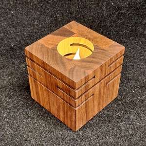Dió kocka mécsestartó 1 db , Otthon & Életmód, Gyertya, illat, aroma, Mécses és mécsestartó, Famegmunkálás, MESKA