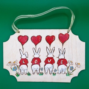 Húsvéti ajtódísz LOVE - Meska.hu