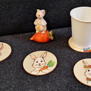 Húsvéti Poháralátét készlet 4 db  - Meska.hu