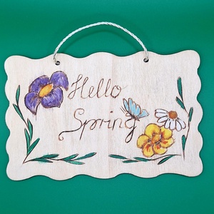 Húsvéti ajtódísz Tavasz  - otthon & életmód - dekoráció - ajtó- és ablak dekoráció - ajtódísz & kopogtató - Meska.hu