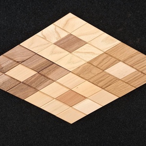 FA Rombuszok- geometrikus tömörfa edényalátét 4 db -os készlet  - otthon & életmód - konyhafelszerelés, tálalás - sütés, főzés - edényalátét - Meska.hu