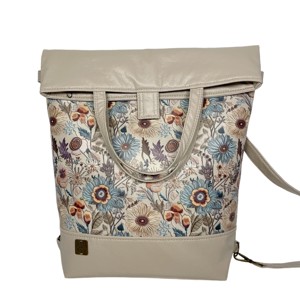 SuziartBag Drapp virágos 2in1 hátizsák, Táska & Tok, Kézitáska & válltáska, Válltáska, , MESKA