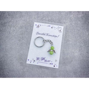 Szeretlek Keresztapa zöld angyal medálos kulcstartó, Táska & Tok, Kulcstartó & Táskadísz, Kulcstartó, , MESKA