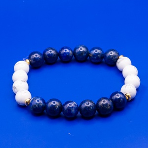 SKY ásványkarkötő howlit, lapis lazuli lazurit, Ékszer, Karkötő, Ásványkarkötő, , MESKA