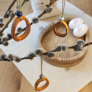 Minimál Fa Tojásdísz Szett � Skandináv stílusú húsvéti dekoráció (3 darabos Nemesfa csomag) - ünnepi díszek, dekorációk - húsvéti díszek és dekorációk - húsvéti tojásfadíszek - Meska.hu