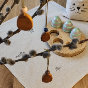 Minimál Fa Tojásdísz Szett � Skandináv stílusú húsvéti dekoráció (3 darabos Nemesfa csomag) - ünnepi díszek, dekorációk - húsvéti díszek és dekorációk - húsvéti tojásfadíszek - Meska.hu