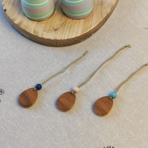 Minimál Fa Tojásdísz Szett � Skandináv stílusú húsvéti dekoráció (3 darabos Nemesfa csomag) - ünnepi díszek, dekorációk - húsvéti díszek és dekorációk - húsvéti tojásfadíszek - Meska.hu