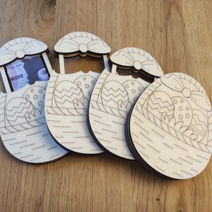 Húsvéti Fa Pénzátadó � Egyedi névvel kérhető locsolóajándék (Csibe/Kosár) - ünnepi díszek, dekorációk - húsvéti díszek és dekorációk - húsvéti pénzátadó - Meska.hu