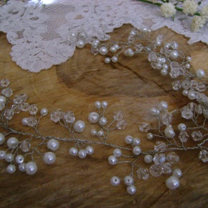 Lady Pearl-menyasszonyi hajékszer - Meska.hu