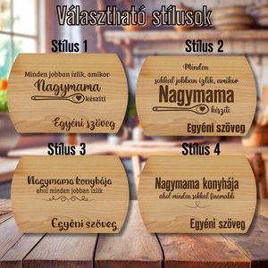 Perszonalizált 'Minden jobban ízlik,  amikor Nagymama készíti' - vágódeszka Mamának, Édesanyáknak - otthon & életmód - konyhafelszerelés, tálalás - sütés, főzés - vágódeszka - Meska.hu