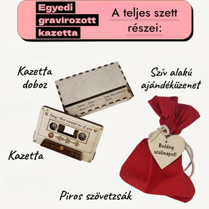 Gravírozott kazetta Spotify vagy QR kóddal - otthon & életmód - dekoráció - dísztárgy - Meska.hu