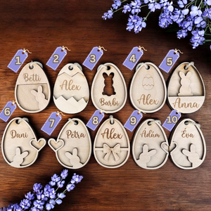 Személyre szabható húsvéti családfa névre szóló tojásokkal - ünnepi díszek, dekorációk - húsvéti díszek és dekorációk - húsvéti tojásfadíszek - Meska.hu