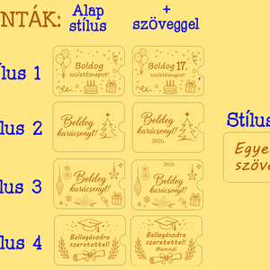 Gravírozott pénzátadó tartó � egyedi felirattal, stílusokkal, ballagásra, karácsonyra, születésnapra, ünnepnapokra - otthon & életmód - papír, írószer - ajándékozás kellékei - pénzátadó doboz - Meska.hu