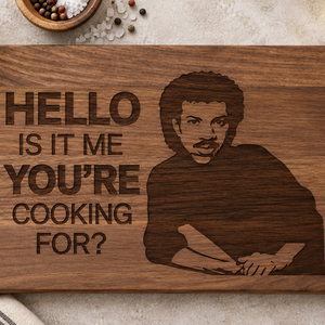 Lionel vágódeszka � vicces ajándék zene- és főzésrajongóknak - Hello is it me you�re cooking for? - otthon & életmód - konyhafelszerelés, tálalás - sütés, főzés - vágódeszka - Meska.hu