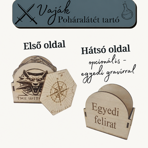 The Witcher - Vaják - Poháralátét készlet - térkép puzzle - 12 darabos szett - otthon & életmód - konyhafelszerelés, tálalás - tálalás - tányér- és poháralátét - Meska.hu