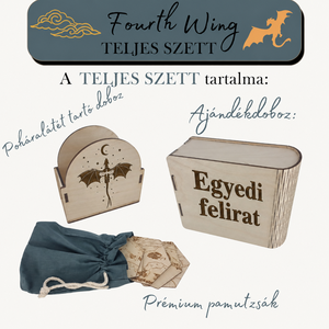 Fourth Wing Poháralátét készlet - térkép puzzle - 12 darabos szett - otthon & életmód - konyhafelszerelés, tálalás - tálalás - tányér- és poháralátét - Meska.hu