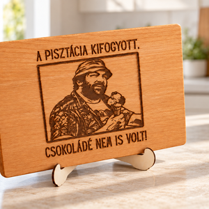 Bud Spencer Pisztácia kifogyott vágódeszka � vicces ajándék apának, férfiaknak, Apák napjára, karácsonyra - Meska.hu