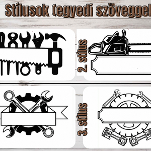 Egyedi műhely vágódeszka � személyre szabott ajándék férfiaknak, garázs - otthon & életmód - konyhafelszerelés, tálalás - sütés, főzés - vágódeszka - Meska.hu