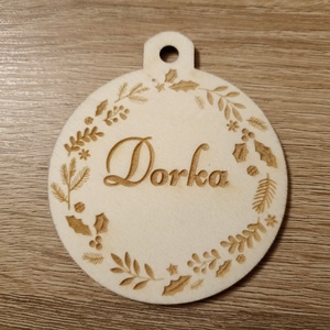 Gravírozott karácsonyfadísz vagy ajándékkísérő - karácsony - karácsonyi ajándékozás - karácsonyi ajándékcsomagolás - Meska.hu