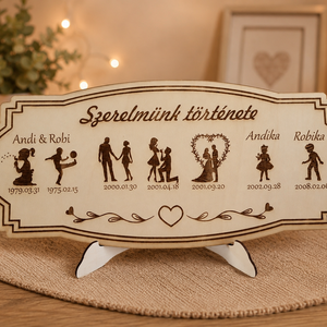 Szerelmünk Története - otthon & életmód - dekoráció - asztal és polc dekoráció - gravírozott táblák - Meska.hu
