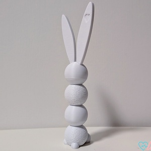 Minimalista Texturált Nyúl Szobor � Matt Fehér, Húsvéti / Otthoni Dekor Választható Színekben - ünnepi díszek, dekorációk - húsvéti díszek és dekorációk - húsvéti ablakdíszek - Meska.hu
