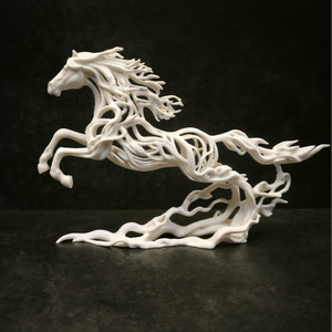 2026 Ló éve Éteri Csődör szobor 3D nyomtatott  Absztrakt Ló Több színben választható - otthon & életmód - dekoráció - asztal és polc dekoráció - könyvszobor - Meska.hu