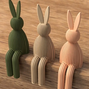 Bordázott Ülő Nyuszi Figura  3D Nyomtatott Pasztell Polc Nyúl  Minimalista Modern Dekor Húsv, Ünnepi díszek, dekorációk, Húsvéti díszek és dekorációk, Húsvéti asztaldíszek, Mindenmás, MESKA