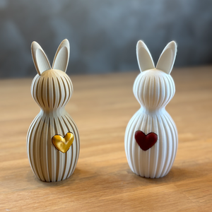 Minimalista Modern Húsvéti Nyuszi kivehető szívvel a hasából - ünnepi díszek, dekorációk - húsvéti díszek és dekorációk - húsvéti asztaldíszek - Meska.hu
