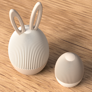 Nyuszi Kinder tojás tartó � 3D nyomtatott meglepetés tojás állvány - ünnepi díszek, dekorációk - húsvéti díszek és dekorációk - húsvéti ablakdíszek - Meska.hu