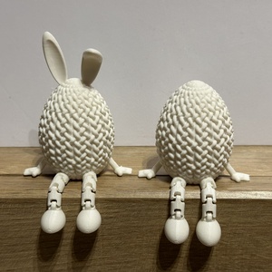 Cuki Flexi Bunny Egg � 10 cm, Mozgatható Lábakkal - ünnepi díszek, dekorációk - húsvéti díszek és dekorációk - húsvéti asztaldíszek - Meska.hu