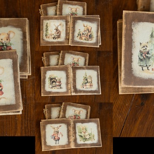 Fa könyvecske 4 lappal, Művészet, Fotográfia, Portré, Decoupage, transzfer és szalvétatechnika, Famegmunkálás, MESKA