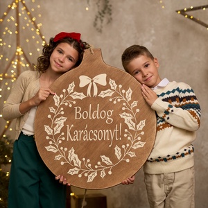 Robson finds karácsonyfa gömb alakú fa tábla - karácsony - karácsonyi lakásdekoráció - karácsonyi lakásdíszek - Meska.hu