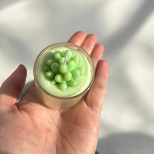 Rocky�s CANDLE Zöld bubble virág gyertya  - otthon & életmód - gyertya, illat, aroma - gyertyatartó - Meska.hu