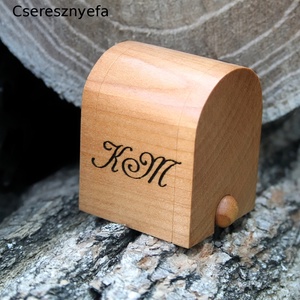 Gyűrűtartó doboz - Ajna - esküvő - kiegészítők - gyűrűtartó & gyűrűpárna - Meska.hu