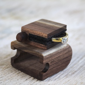 Gyűrűtartó doboz - Ajna, Esküvő, Kiegészítők, Gyűrűtartó & Gyűrűpárna, Famegmunkálás, MESKA