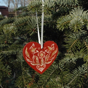 Karácsonyi dísz - Szív - Meska.hu