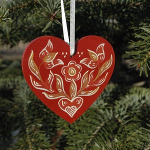 Karácsonyi dísz - Szív - karácsony - karácsonyi lakásdekoráció - karácsonyfadíszek - Meska.hu