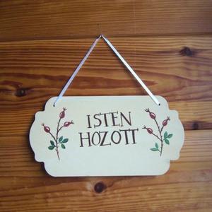 Üdvözlőtábla növényi mintával - otthon & életmód - ház & kert - isten hozott tábla - Meska.hu