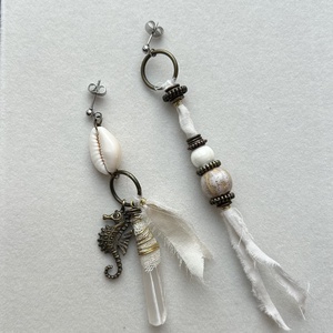 Asszimertikus szelenit ásvány  fülbevaló, Ékszer, Fülbevaló, Lógós kerek fülbevaló, Ékszerkészítés, MESKA