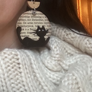 I love cats fülbevaló - ékszer - fülbevaló - lógós kerek fülbevaló - Meska.hu