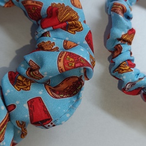 Fastfood scrunchie csomag, 2 db gyorsétterem mintájú hajgumi  - ruha & divat - hajdísz & hajcsat - hajgumi - Meska.hu