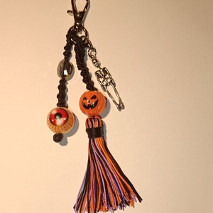 Halloween témájú 2in1 makramé táskadísz  - Meska.hu