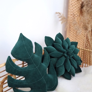 Monstera pálmalevél formájú párna  - otthon & életmód - lakástextil - párna & párnahuzat - Meska.hu