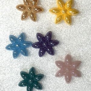 VIRÁG CABOCHON VEGYES SZÍNBEN, 10 MM-ES, Kellékek & szerszámok, Gyöngyfűzés kellékek, Üveggyöngy, , MESKA