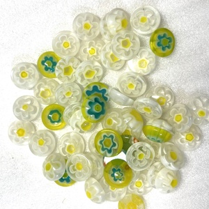 Millefiori kerek cabochon 10mm, vegyes színben, Kellékek & szerszámok, Gyöngyfűzés kellékek, Egyéb alkatrész, , MESKA