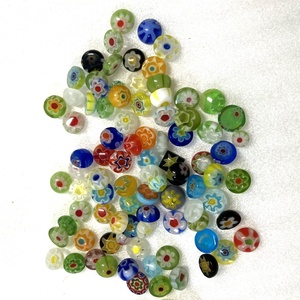 Millefiori kerek cabochon 6 mm, vegyes színben, Kellékek & szerszámok, Gyöngyfűzés kellékek, Egyéb alkatrész, , MESKA